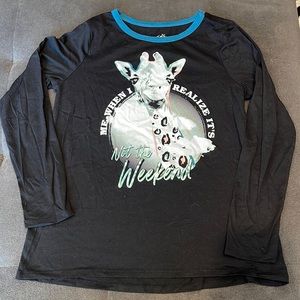 Long sleeve giraffe tee shirt